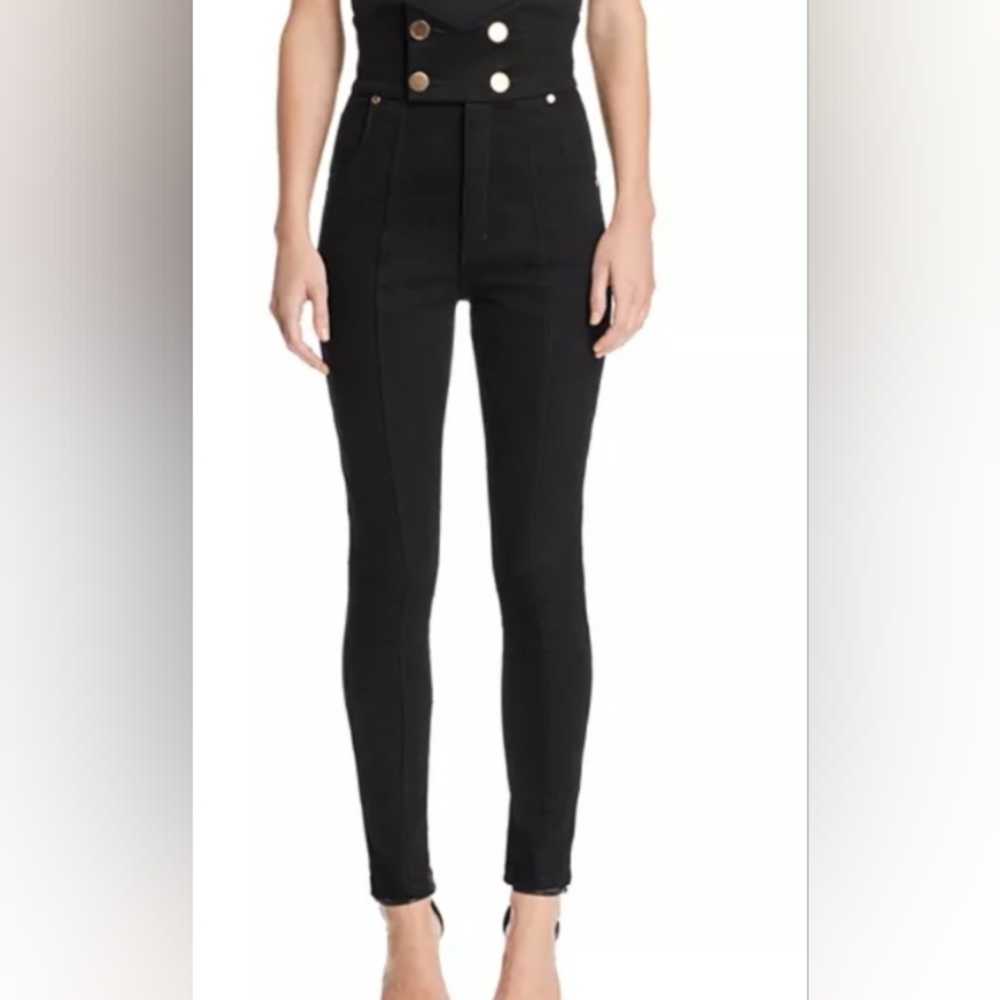 High-Waisted Black Skinny Pants